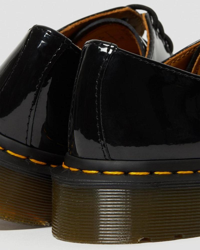 Black Women's Dr Martens 1461 Patent Leather Oxfords Shoes | CA 363FDN